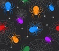 Spiders seamless pattern