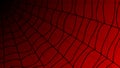 Spiders on Web with Dark Background. Halloween Background Element. Spooky, Scary Horror Decoration Vector Royalty Free Stock Photo