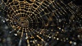 A spiders web made up of countless tiny nodes representing the decentralized and interconnected nodes of the Web3 world Royalty Free Stock Photo