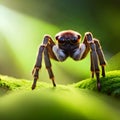 Spiders are in the wild caught on camera object bokeh blur background and blurred with the help of sunlight Royalty Free Stock Photo