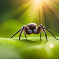 Spiders are in the wild caught on camera object bokeh blur background and blurred with the help of sunlight Royalty Free Stock Photo