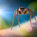 Spiders are in the wild caught on camera object bokeh blur background and blurred with the help of sunlight Royalty Free Stock Photo