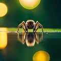 Spiders are in the wild caught on camera object bokeh blur background and blurred with the help of sunlight Royalty Free Stock Photo