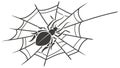 Spiderweb Intricate Delicate Pattern Halloween Spooky Element, vector design Generative AI Royalty Free Stock Photo