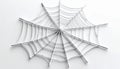 Spiderweb Isolated on White Background with Intricate Pattern and Realistic Texture in Clean Presentation Royalty Free Stock Photo