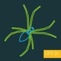 Spidery insect outline Royalty Free Stock Photo