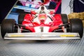 Spielberg, Austria, 2014 Ã¢â¬â Legendary formula one car bolid, Nikis Lauda historic red Ferrari from 1977 on formula one Royalty Free Stock Photo