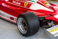 Spielberg, Austria, 2014 Ã¢â¬â Legendary formula one car bolid, Nikis Lauda historic red Ferrari from 1977 on formula one Royalty Free Stock Photo