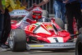 Spielberg, Austria, 2014 -Nikki Lauda on the Honorary Circuit in Formula One race driving his 1977 historic bolid