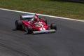 Spielberg, Austria, 2014 -Nikki Lauda on the Honorary Circuit in Formula One race driving his 1977 historic bolid