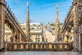 Spiers on roof of the cathedral Royalty Free Stock Photo