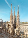 Spiers on the roof of the cathedral Royalty Free Stock Photo