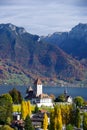 Spiez castle in Switzerland Royalty Free Stock Photo