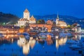 Spiez, Switzerland at Blue Hour