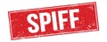 SPIFF text on red grungy rectangle stamp Royalty Free Stock Photo