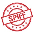 SPIFF text written on red vintage stamp Royalty Free Stock Photo