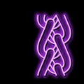 spiga wheat chain neon glow icon illustration Royalty Free Stock Photo