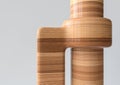 Spigot Joint - Joint types of bones in wood look - 3D Rendering