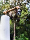 Spigot Metal and Cooper Upside Down Attached to a PVC Pipe Royalty Free Stock Photo