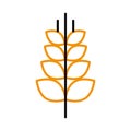 Spike wheat isolated icon Royalty Free Stock Photo