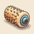 Spiked Bush Hammer Roller Tool Illustration Royalty Free Stock Photo