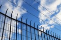 Spiked Fence Silhouette Royalty Free Stock Photo