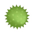 Spiked sensory ball of green color isolated on white. Vector illustration