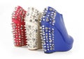 Spiked wedges shoes