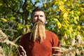 Spikelet beard at barber and hairdresser.