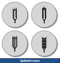 Spikelet light icons Royalty Free Stock Photo