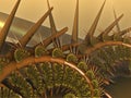 Spikey Plants - 3D Illustration - Fractal Art Design