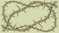 Spiky Barbed Wire Frame for Edgy Design, vector design Generative AI Royalty Free Stock Photo