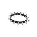 Spiky necklace collar choker vector hand drawing