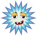 Spiky speech bubble with facial expression