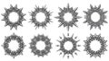 Spiky Wreath and Thorn Frame Vector Collection Royalty Free Stock Photo