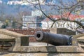 Spilberk Fortress. Fortress defensive cannon. Historic weapon