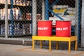 Spill kit containment boxes in industry. Royalty Free Stock Photo