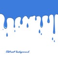 Spilled blue color on a white background