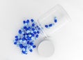 Spilled capsule pills Royalty Free Stock Photo
