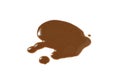 Spilled chocolate milk puddle isolated. Royalty Free Stock Photo