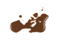 Spilled chocolate milk puddle isolated. Royalty Free Stock Photo