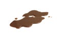 Spilled chocolate milk puddle isolated. Royalty Free Stock Photo