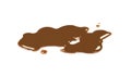 Spilled chocolate milk puddle isolated Royalty Free Stock Photo