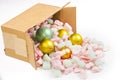 Spilled Christmas balls Royalty Free Stock Photo