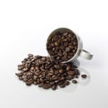 Spilled Coffee Beans Royalty Free Stock Photo