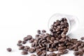 Spilled coffee beans Royalty Free Stock Photo