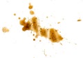 Spilled coffee stain isolated