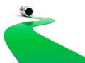 Spilled green paint