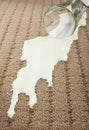 Spilled Milk on Carpet Royalty Free Stock Photo