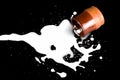Spilled milk Royalty Free Stock Photo